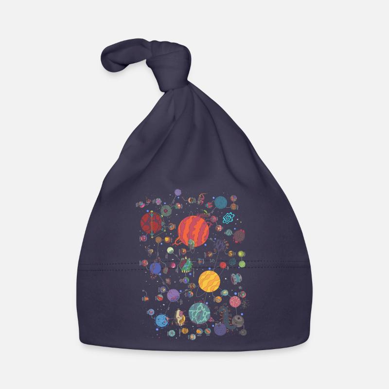 Space Planet Galaxy Graphique Bonnet bio Bébé