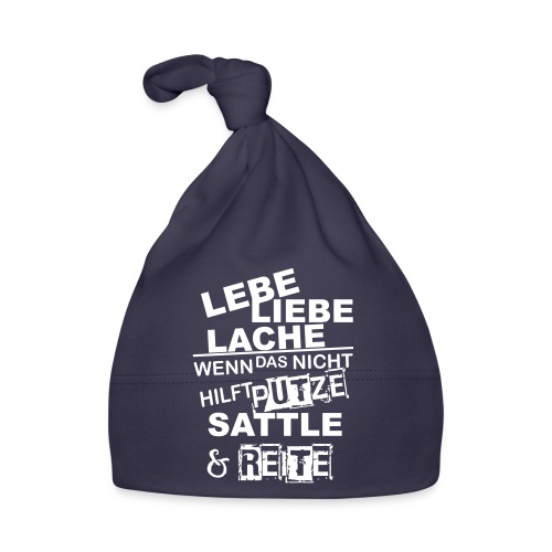 Lebe Liebe Lache Reite - Baby Bio-Mütze