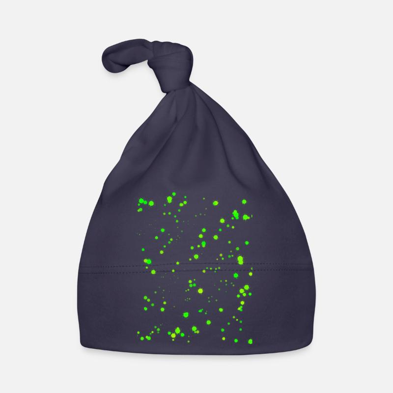 Éclaboussures de peinture vert fluo Bonnet bio Bébé