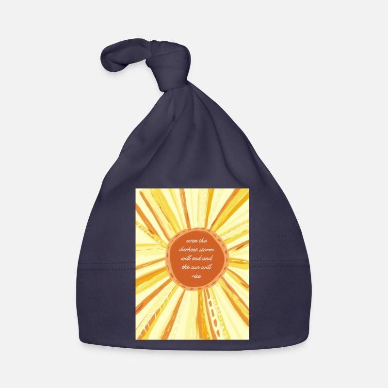 Citation des misérables - Bonnet bio Bébé - marine
