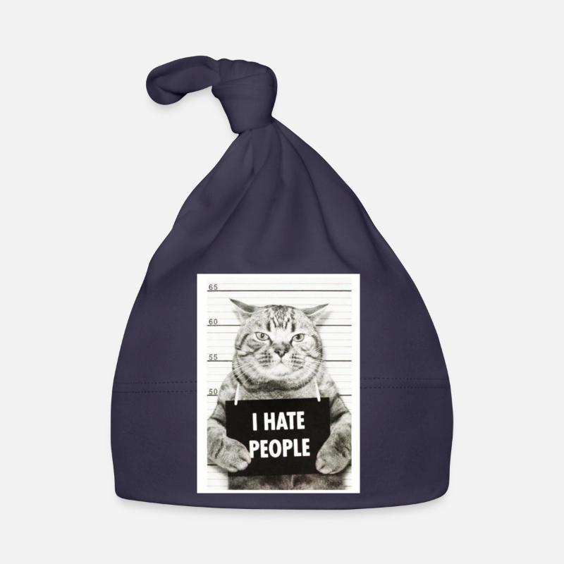 Le chat déteste les gens Bonnet bio Bébé