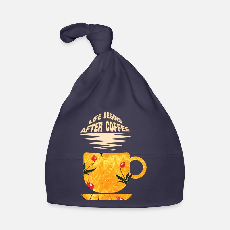 life begins after coffee e 271 Organic Baby Cap