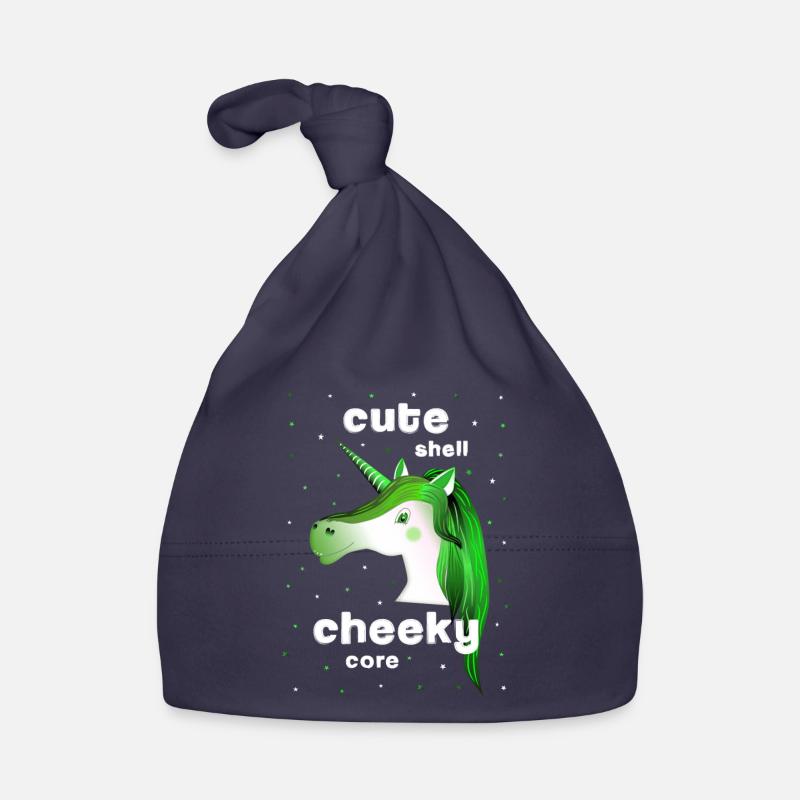 Licorne verte Mignonne effrontée Bonnet bio Bébé