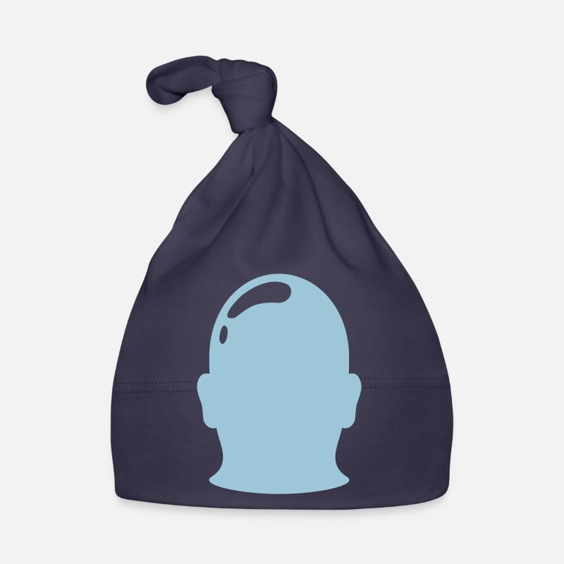 Umriss Silhouette Glatzkopf Mann Baby Bio-Mütze