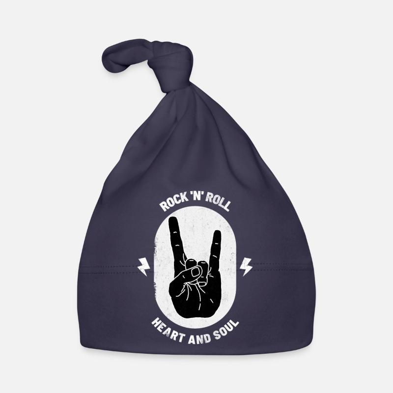 Rock 'N' Roll Devil Horns Metal Fork Rock Gift Organic Baby Cap