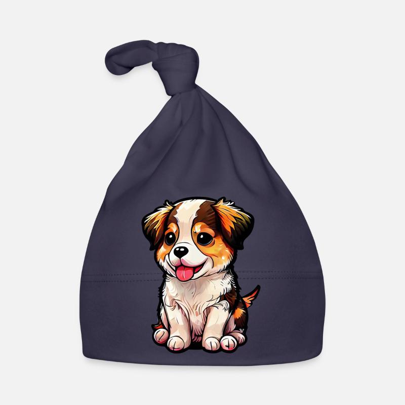 Le charme de Doggy, doux snuffle - Bonnet bio Bébé - marine