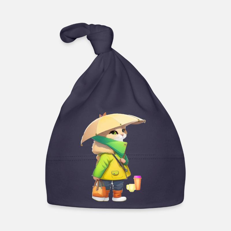 Drôle de chat et de café Bonnet bio Bébé