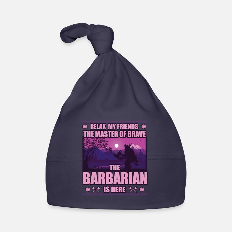 Barbare - Maître du courage : force sauvage - Bonnet bio Bébé - marine