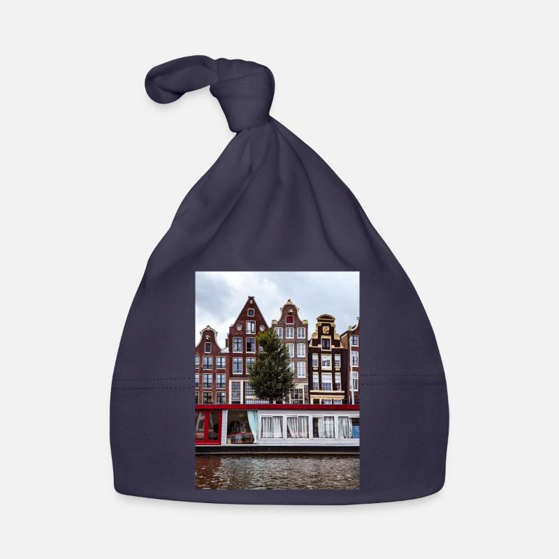 Amsterdam - Bonnet bio Bébé - marine