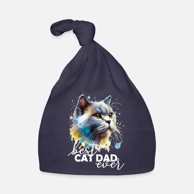 Best Cat Dad Ever Organic Baby Cap