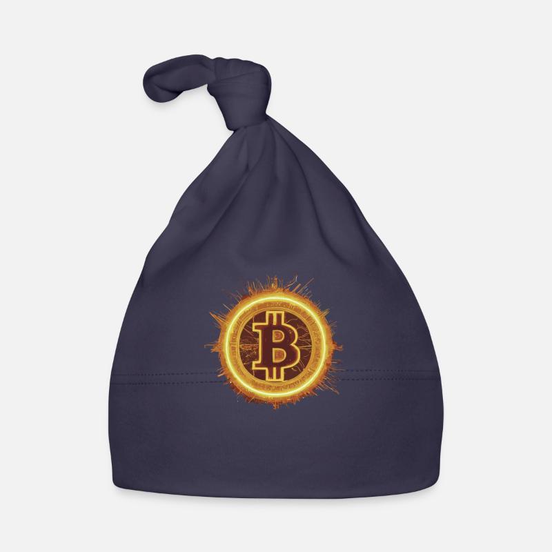 Fiery Bitcoin Solar Organic Baby Cap