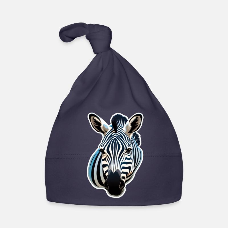 Zebra Head Organic Baby Cap