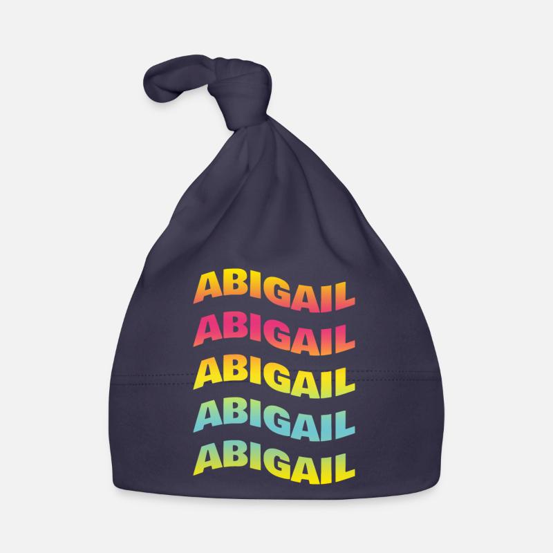 Abigail t-shirt text wave effect wave effect Organic Baby Cap