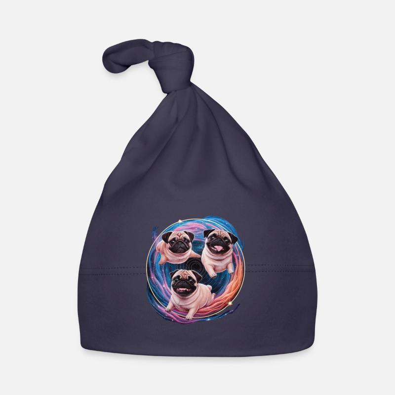 Aventure du carlin de l’espace - Galactic Friends Bonnet bio Bébé