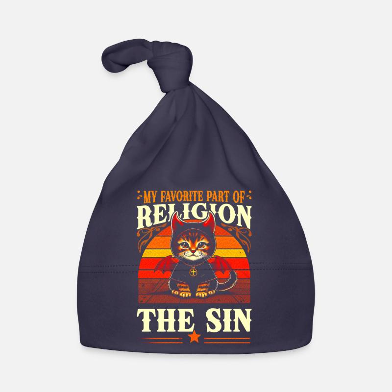 Retro Devil Cat Der Beste Von Religion Baby Bio-Mütze