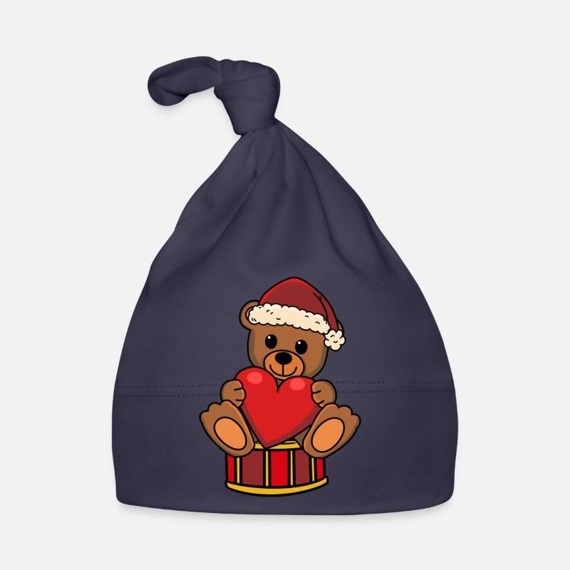 Teddy Nikolaus Teddybär Santa Weihnachtsmann Baby Bio-Mütze