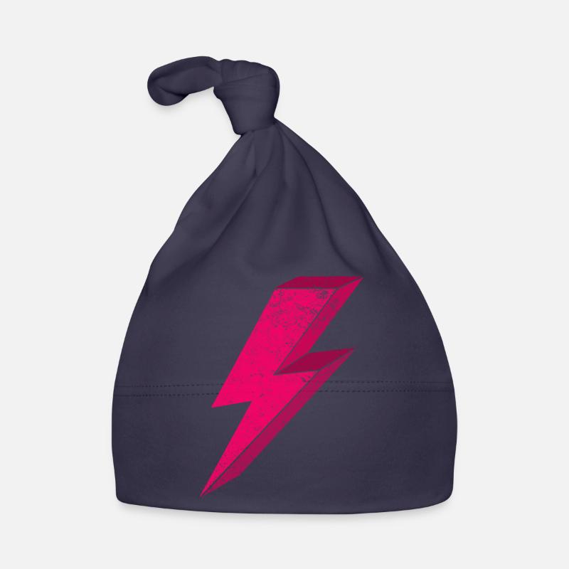 Bright Pink Lightning Design 3D Organic Baby Cap