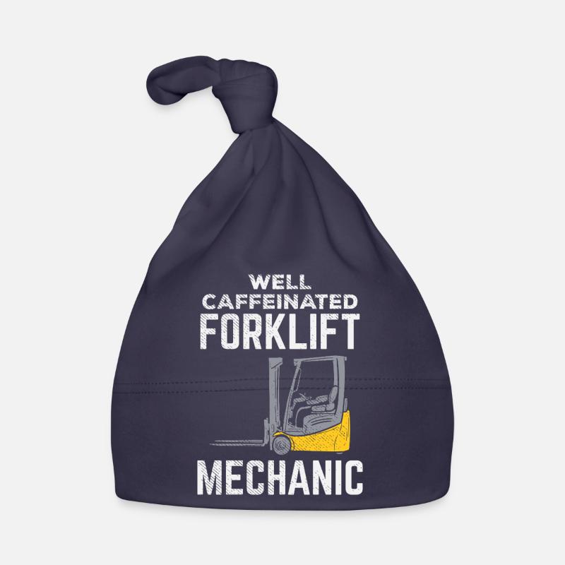 Conception bien caféinée du mécanicien de chariot élévateur Bonnet bio Bébé
