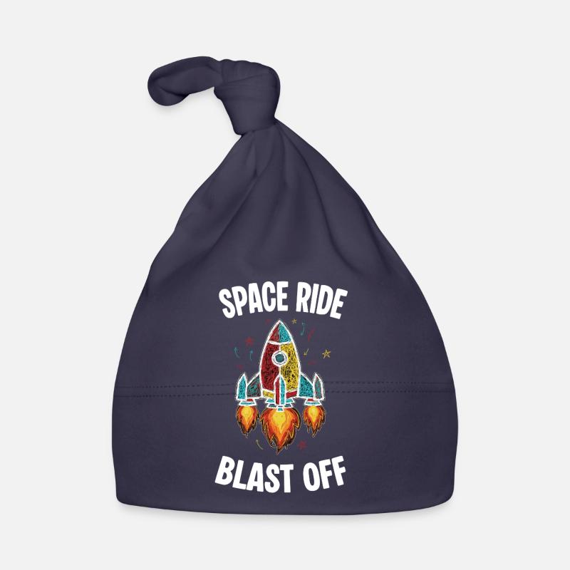Fusée Espace Retro Scribble Blast Off Bonnet bio Bébé