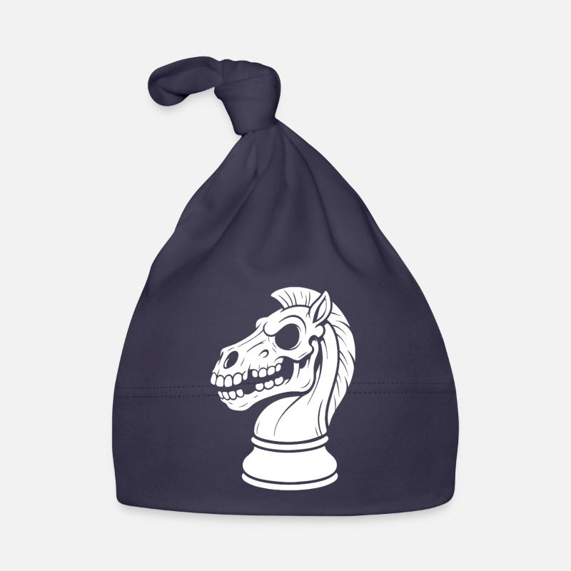 Chess Knight Skeleton Dark Chess Design Organic Baby Cap
