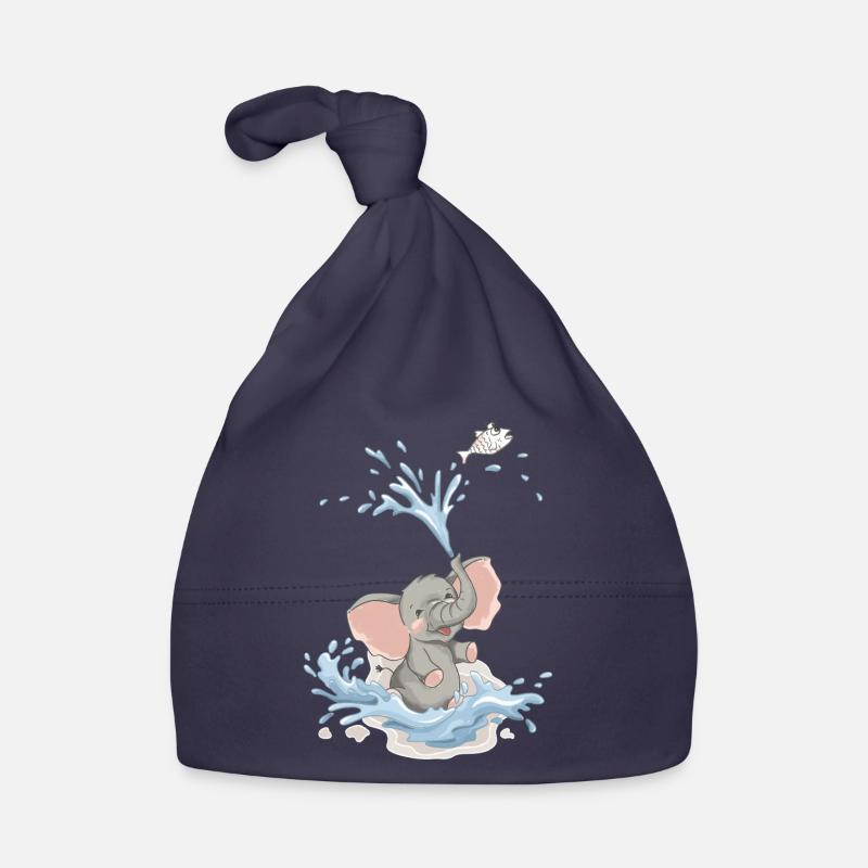 Bébé éléphant Éléphant Éclaboussure d’eau Eau Baignée d’été Bonnet bio Bébé