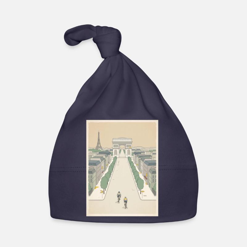 Arrivée à Paris — Souvenir du cyclisme Bonnet bio Bébé
