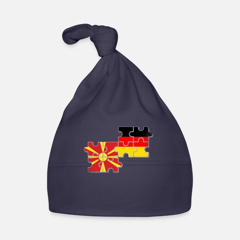 Macédoine du Nord Allemagne Drapeau Bonnet bio Bébé