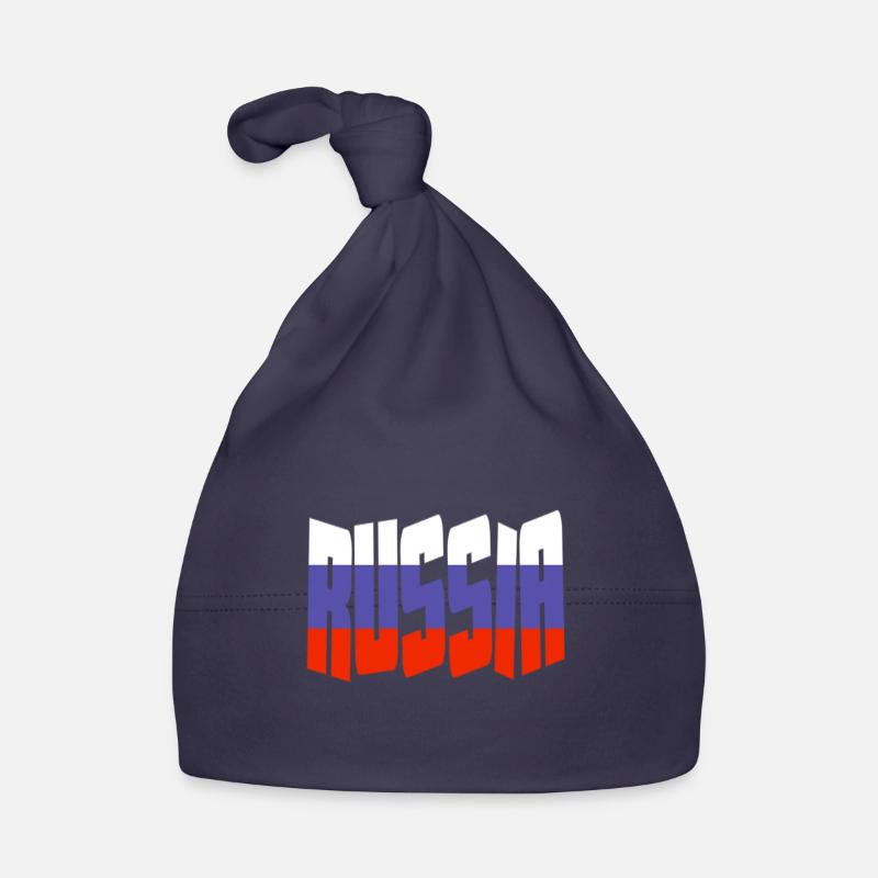 Couleurs des lettres du drapeau de la Russie Bonnet bio Bébé