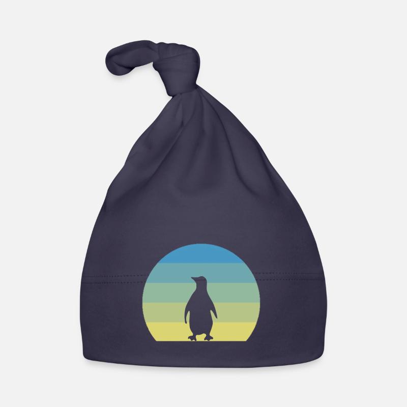 Pingouin vert rétro Bonnet bio Bébé