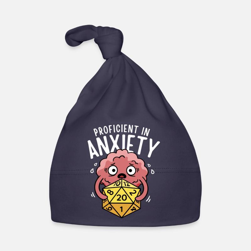 Compétent en anxiété - Bonnet bio Bébé - marine