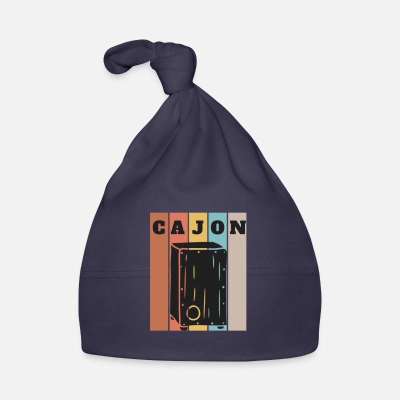 Cajon Box Drum Instrument Peruvian Cajon - Baby Bio-Mütze - Navy