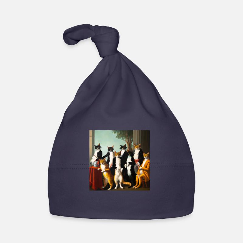 Cat Art History Organic Baby Cap