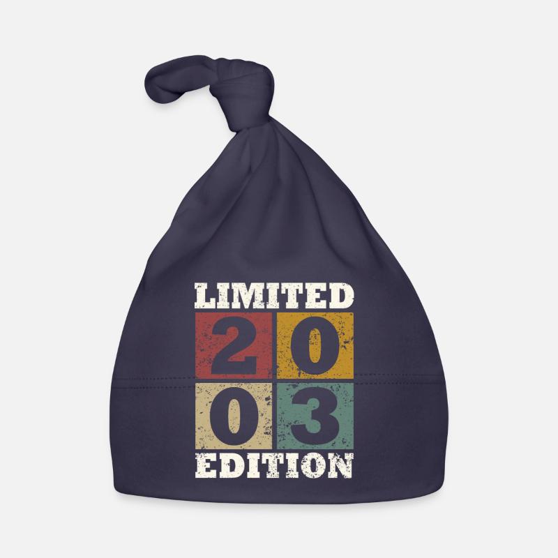 Vintage Cadeau 2003 Anniversaire Édition limitée - Bonnet bio Bébé - marine