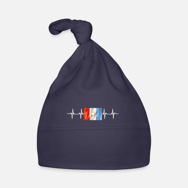 Drapeau de l’Argentine Córdoba - Bonnet bio Bébé - marine