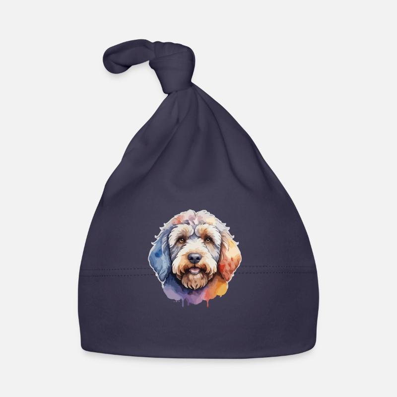 Labradoodle Chien Mignon Coloré Bonnet bio Bébé