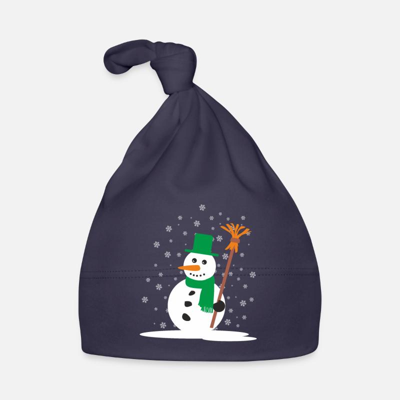 Weihnachts-Schneemann Baby Bio-Mütze