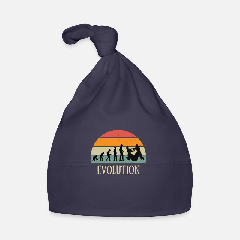 Evolution Aikido man humor Martial arts funny Organic Baby Cap