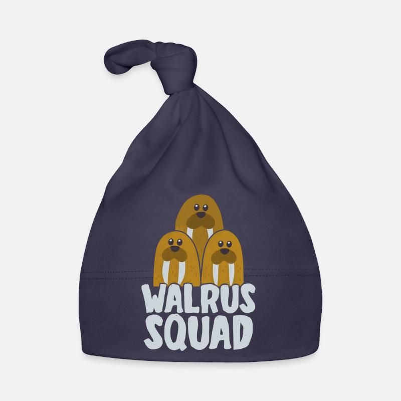 Cute Walrus squad Teams for Ocean Walrus Lovers Organic Baby Cap