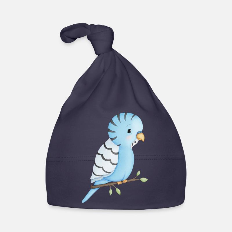 niedlicher Wellensittich Vogel Baby Bio-Mütze