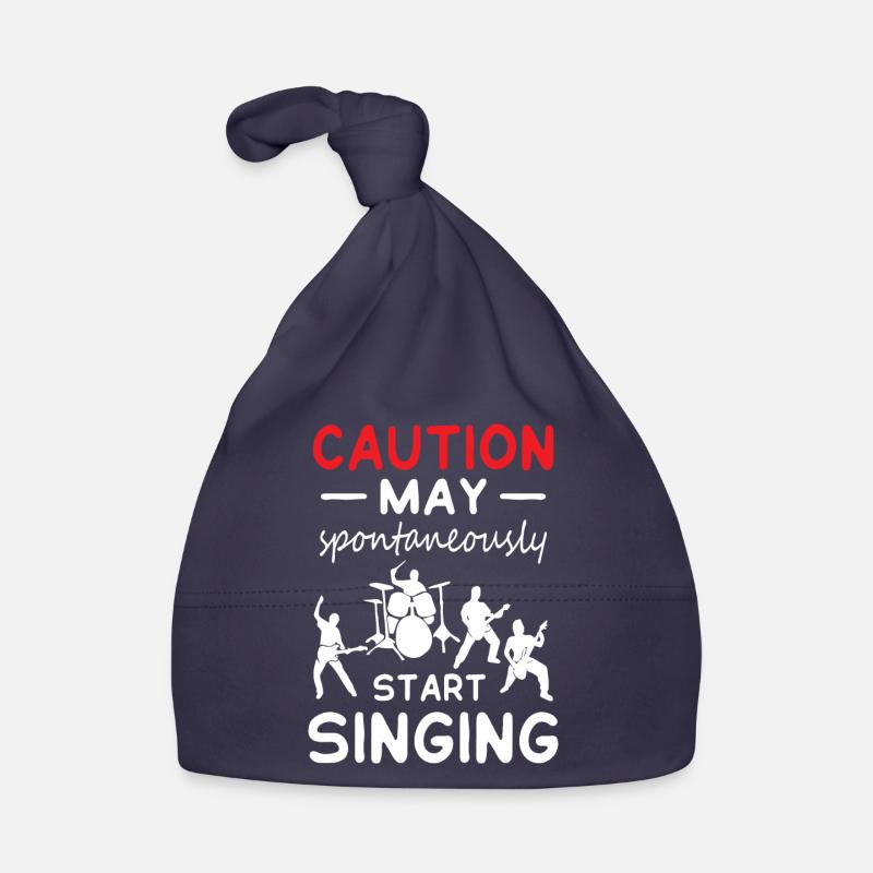 Caution May Start Singing Organic Baby Cap