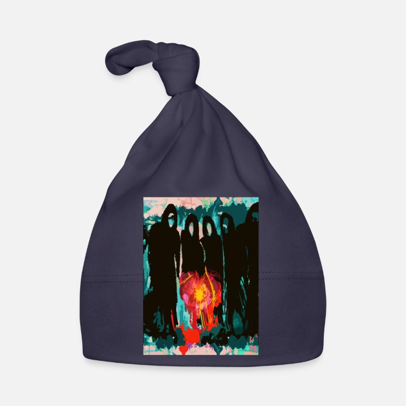 Blossom Fire Silhouette Circle Organic Baby Cap