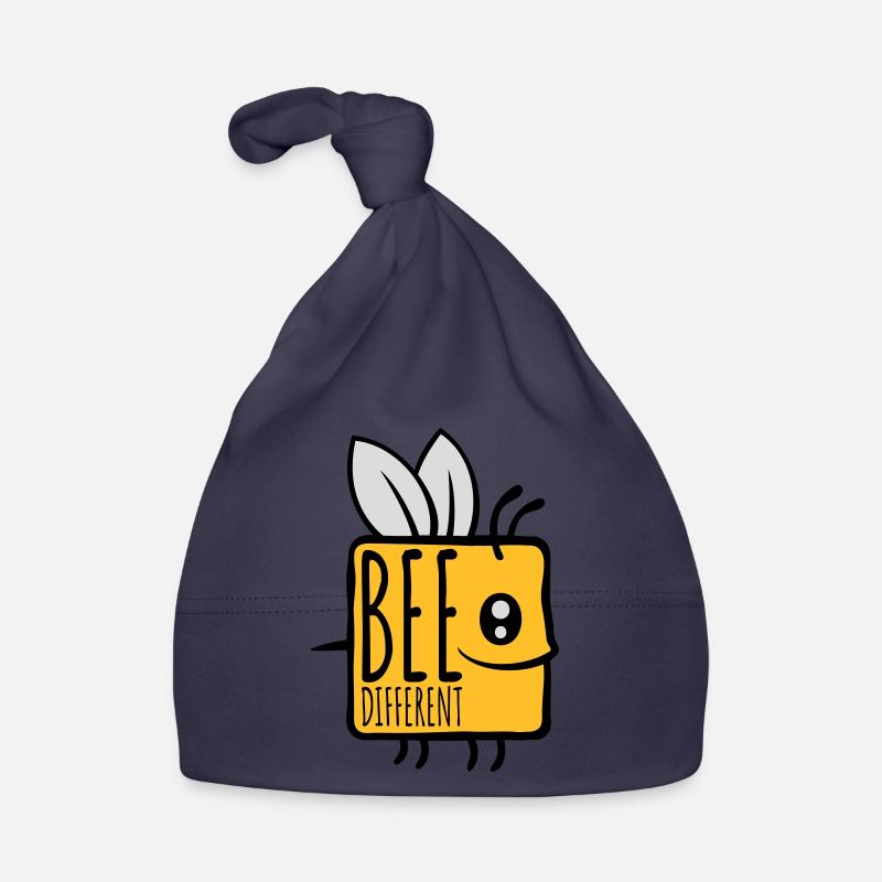 bee different Spruch Zitat Baby Bio-Mütze