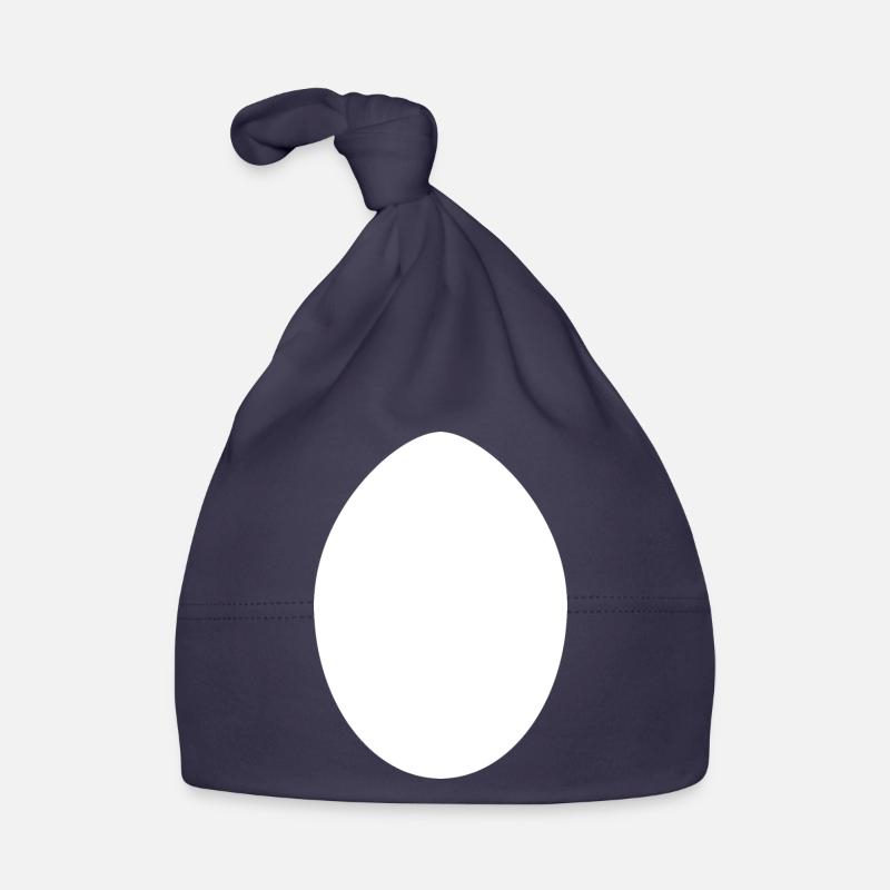 White Easter Egg Organic Baby Cap
