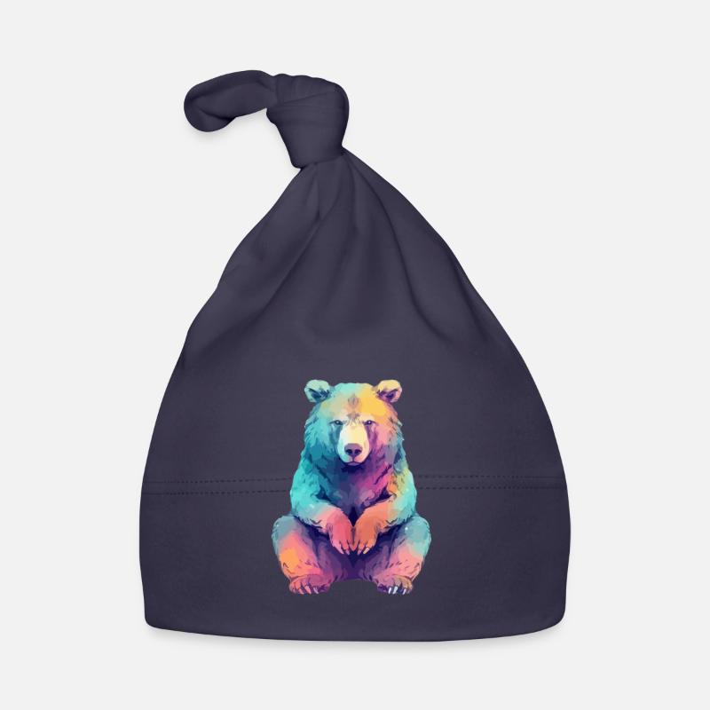 Beabea l'ours grognon Bonnet bio Bébé