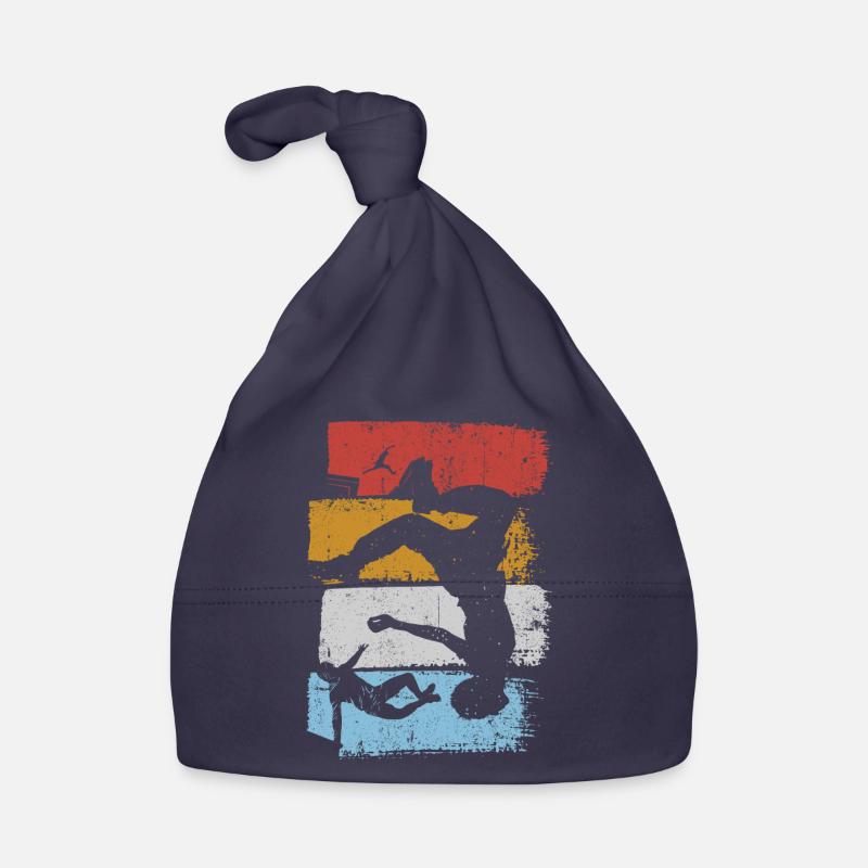 Stripes Sunset Diver Silhouette Organic Baby Cap