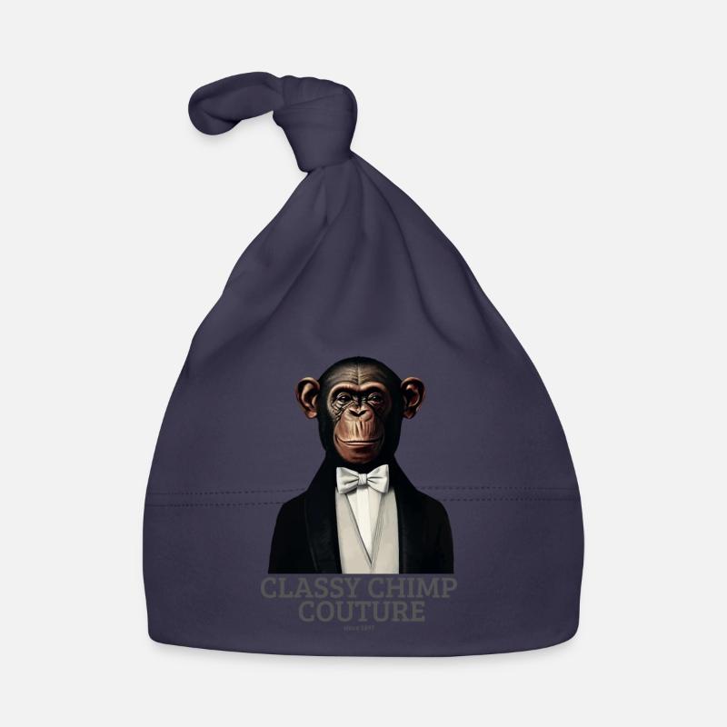 Classy Chimp Couture | Elegant Monkey in Tuxedo Organic Baby Cap