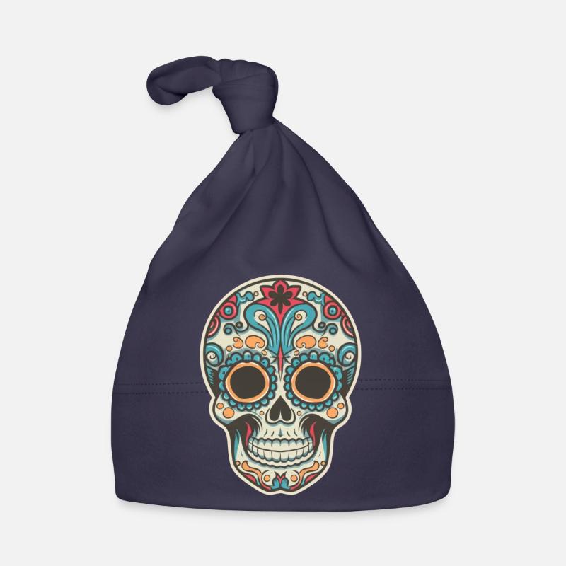 Retro Skull 3 Organic Baby Cap