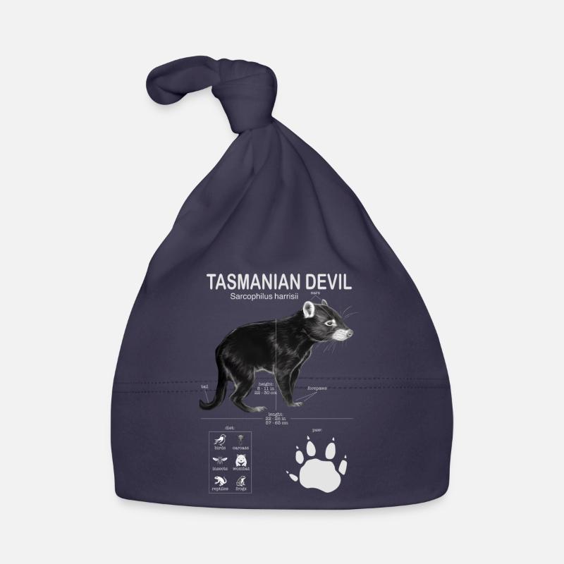 Diable de Tasmanie - Bonnet bio Bébé - marine
