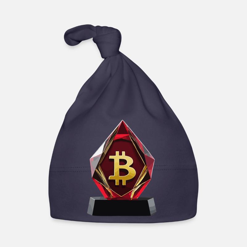 Conception de logo Bitcoin Crystal Bonnet bio Bébé