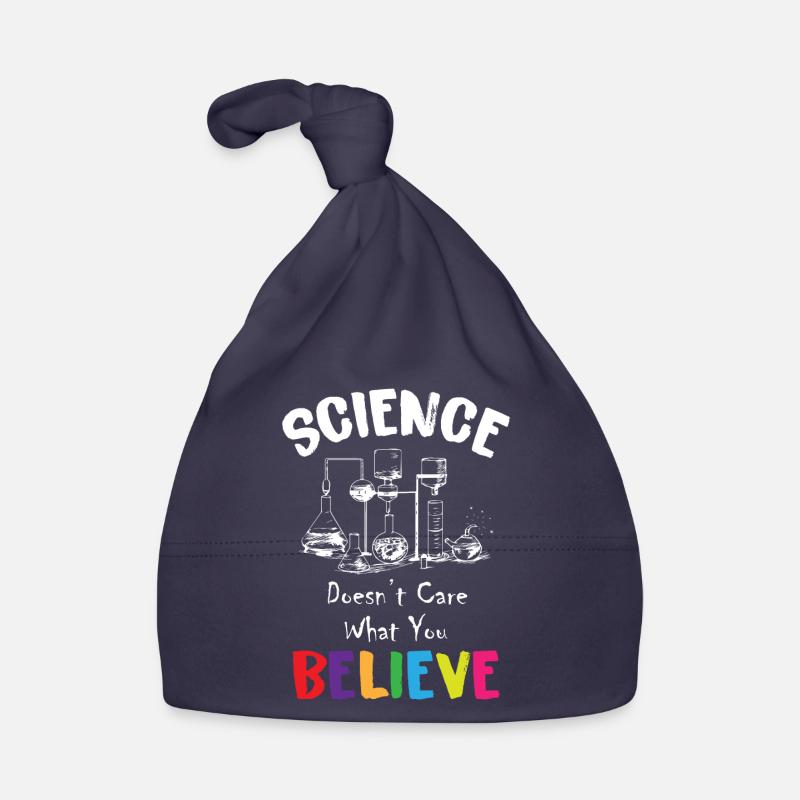 La science ne se soucie pas de ce que vous croyez - Bonnet bio Bébé - marine